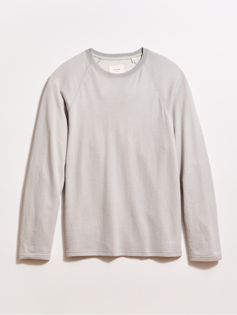 Billy Reid Organic Cotton Long Sleeve Crewneck Tee Gray XXL